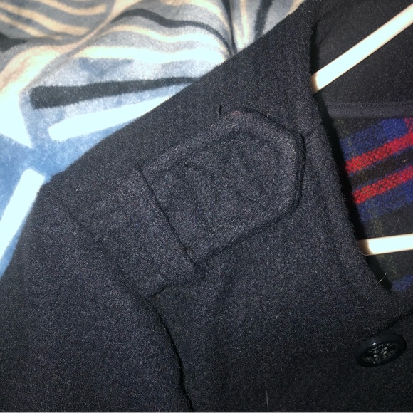 Tommy Hilfiger Navy Wool Coat M - Picture 5 of 10